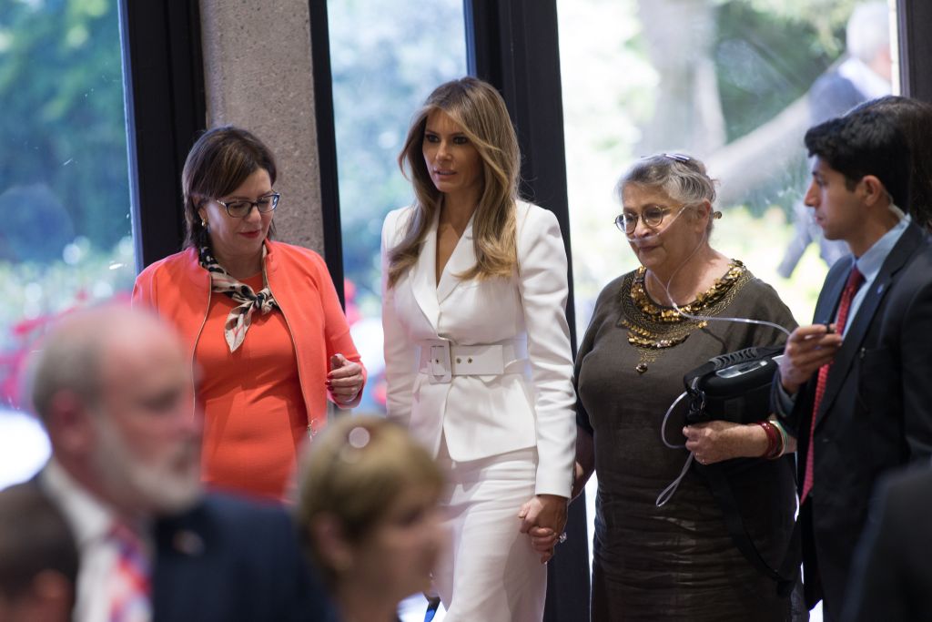 Melania’s Hands Do All the Talking-During Trump-Visit-News-Time-Now