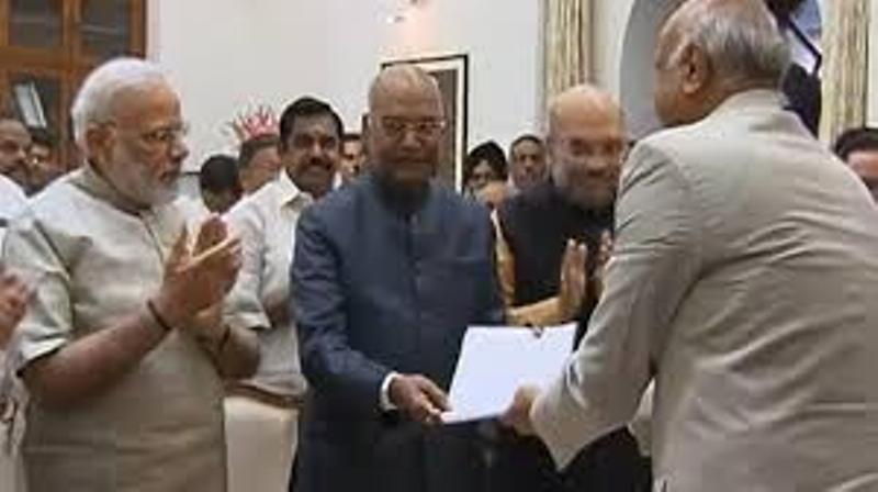Confident Kovind Files Papers With PM and a Broad Smile