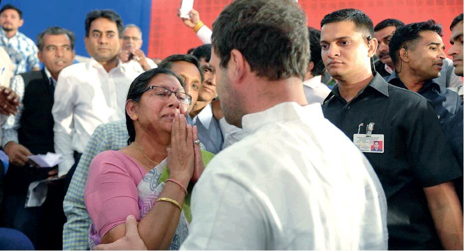 Rahul Gandhi Hugs Lady Professor, Wins Hearts in Gujarat
