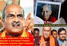 Muthalik Compares Gauri Lankesh to A Dog