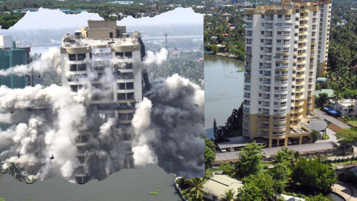H2O Holy Faith apartment demolished in Kochi’s Maradu