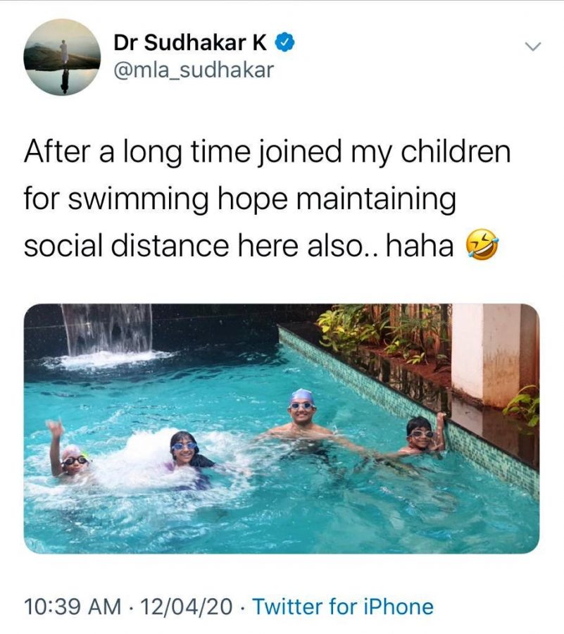 Karnataka Minister swims into troubled waters