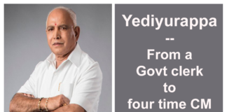 Yediyurappa -- From a Govt clerk to four time CM