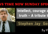 Intellect, courage and truth - A tribute to Stephen J. Gould