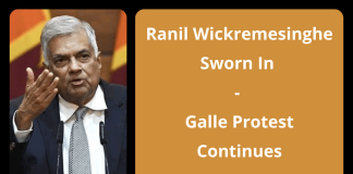 Ranil Wickremesinghe Sworn In - Galle Protest Continues
